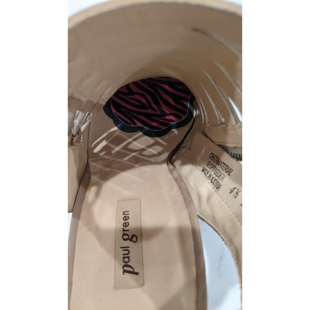 PAUL GREEN Sabrina Nubuck Suede Leather Beige Sandal Slingback US Size 7 - Picture 13 of 13